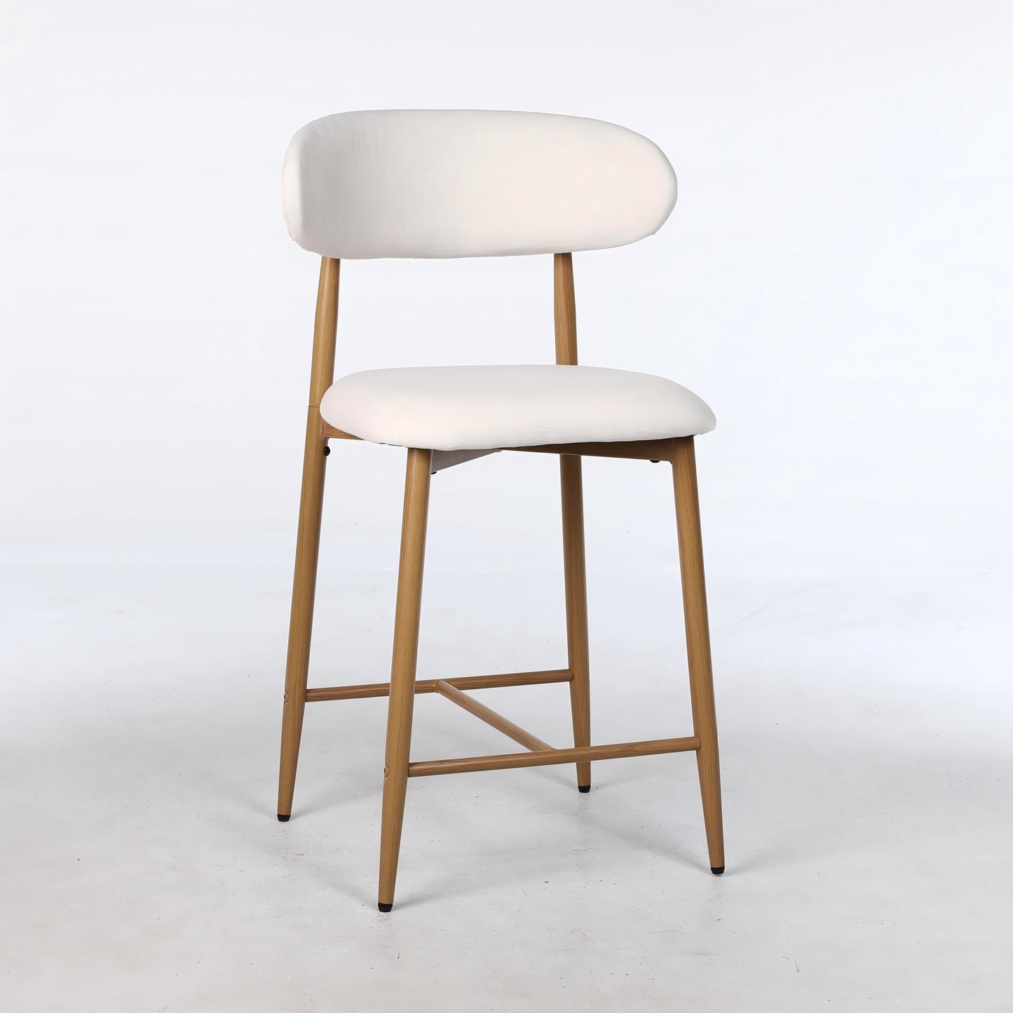 Set of Upholstered Counter Bar Stools for Kitchen