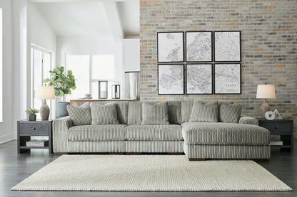Lindyn Sectional Sofa with Cord Upholstery