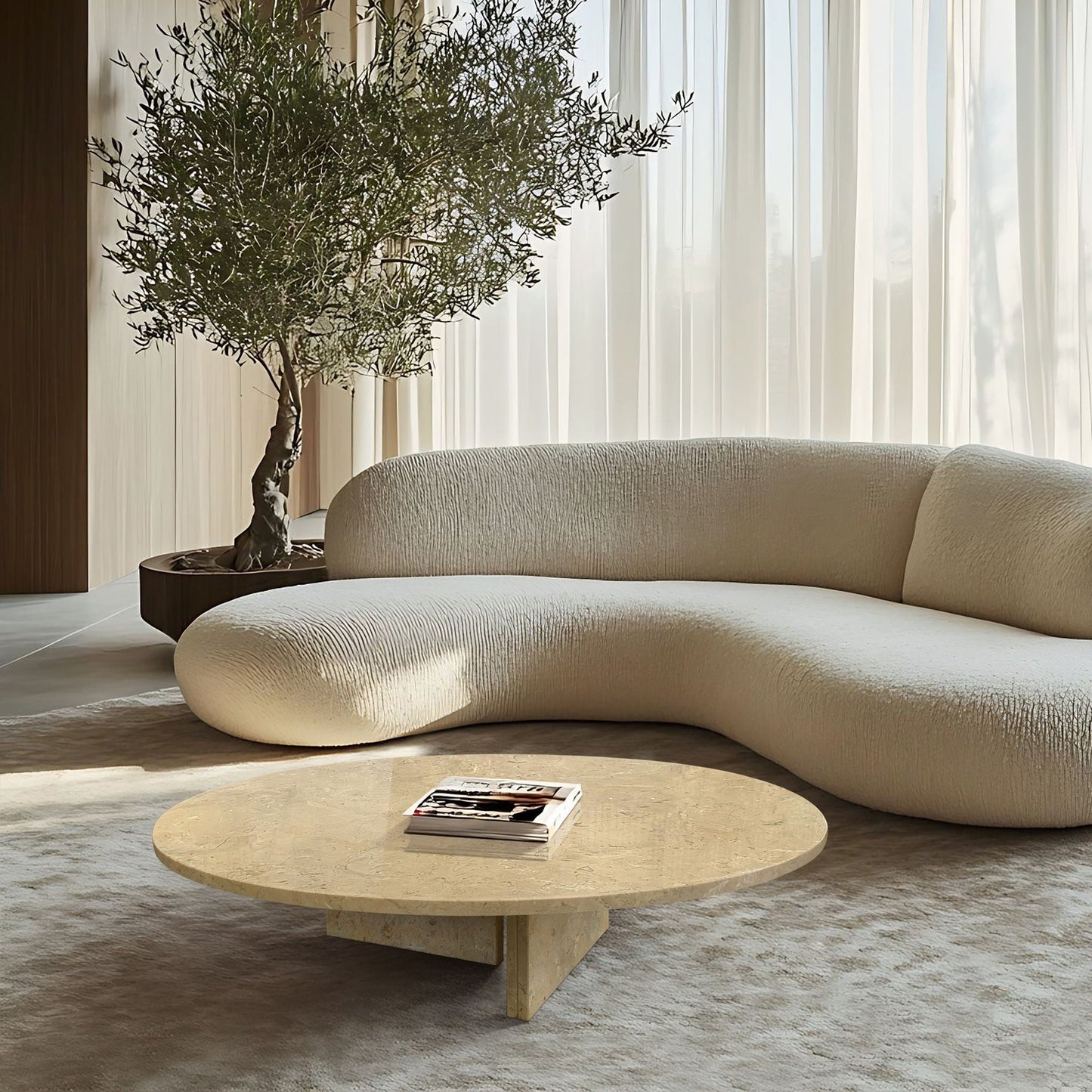 Luxury Marble Coffee Table With Unique Veining