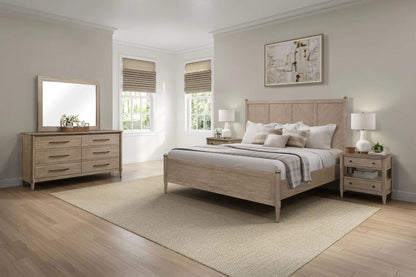 Transitional Lo-Post Bed with Warm Sand Finish