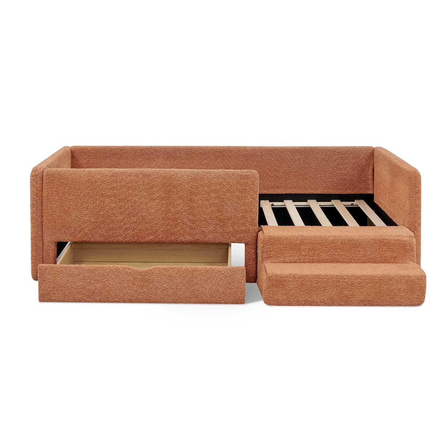 Safe Kids Bed With Guardrails and Storage