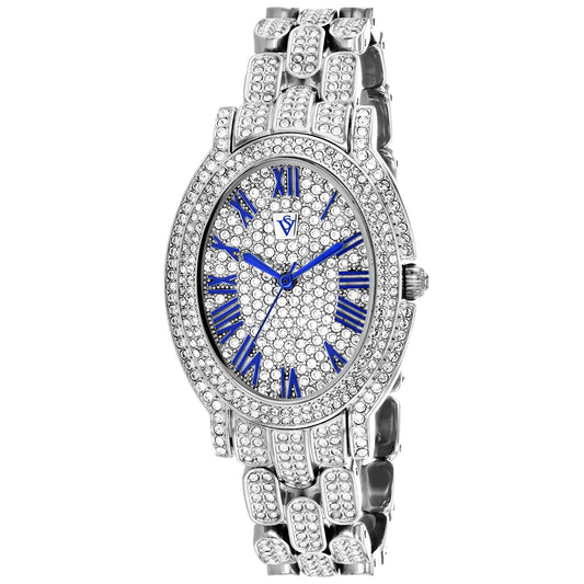 Watch Christian Van Sant Women's Amore, diamond-studded bracelet, blue Roman numerals, Bids.com on Tampa Home & Garden Store