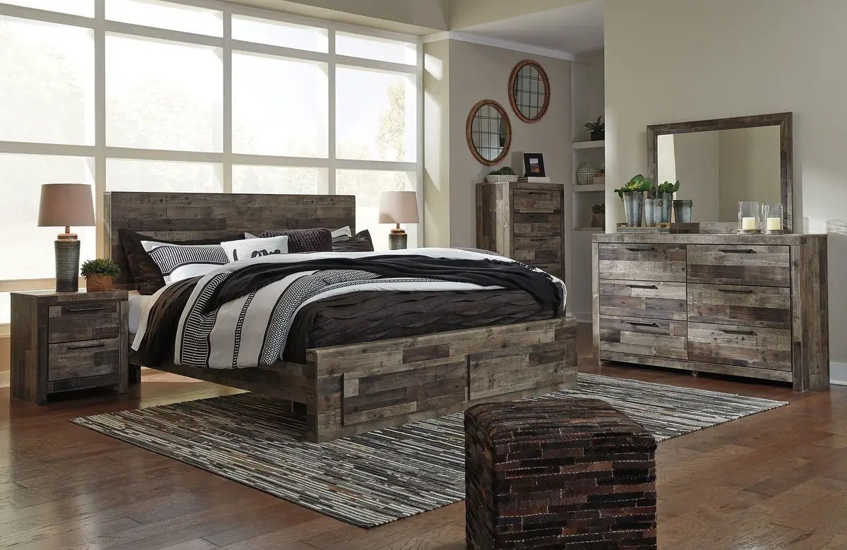 Derekson Panel Bedroom Set with Butcher Block