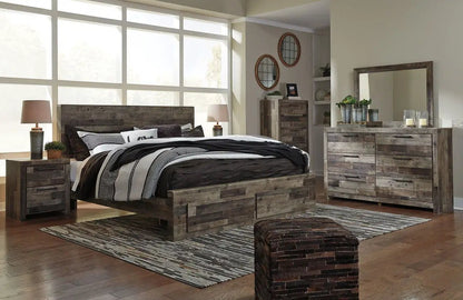 Derekson Panel Bedroom Set with Butcher Block