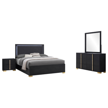 Jeremiah Modern Bedroom Set and Led Headboard