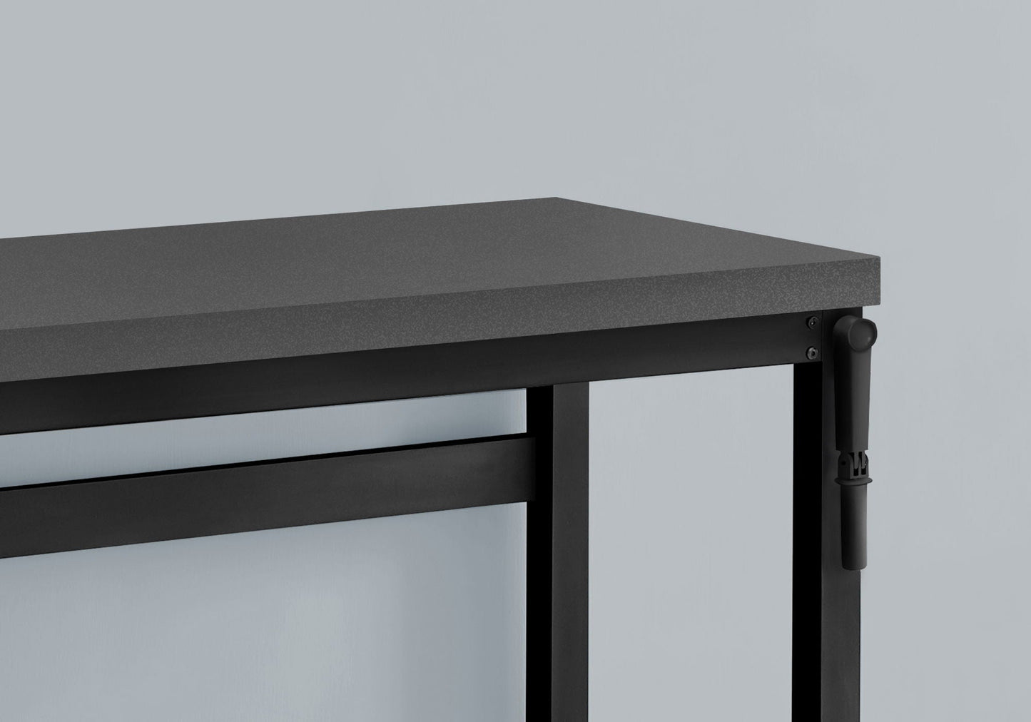 Adjustable Standing Computer Desk HouseOfZazla with black frame and textured grey top on Tampa Home & Garden Store
