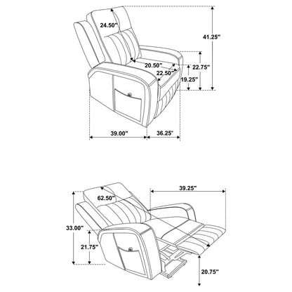 McKinley Gray Power Lift and Recliner Chair