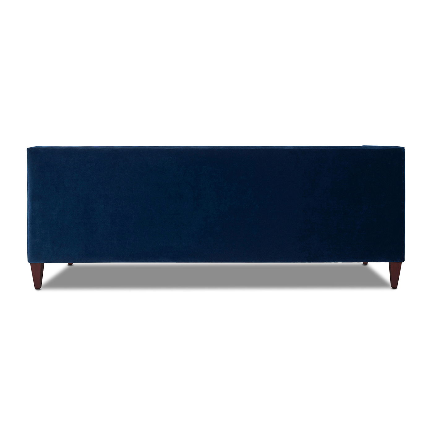 Modern Tuxedo Tufted Sofa with Navy Fabric