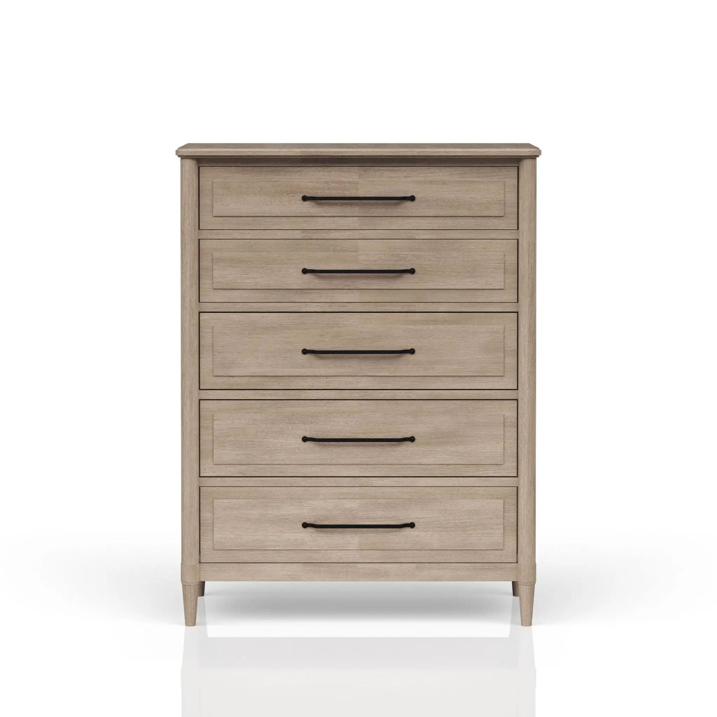 5 Drawer Chest in Sand Finish with Cedar Bottom