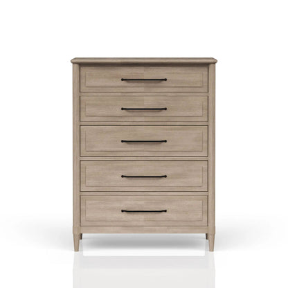 5 Drawer Chest in Sand Finish with Cedar Bottom