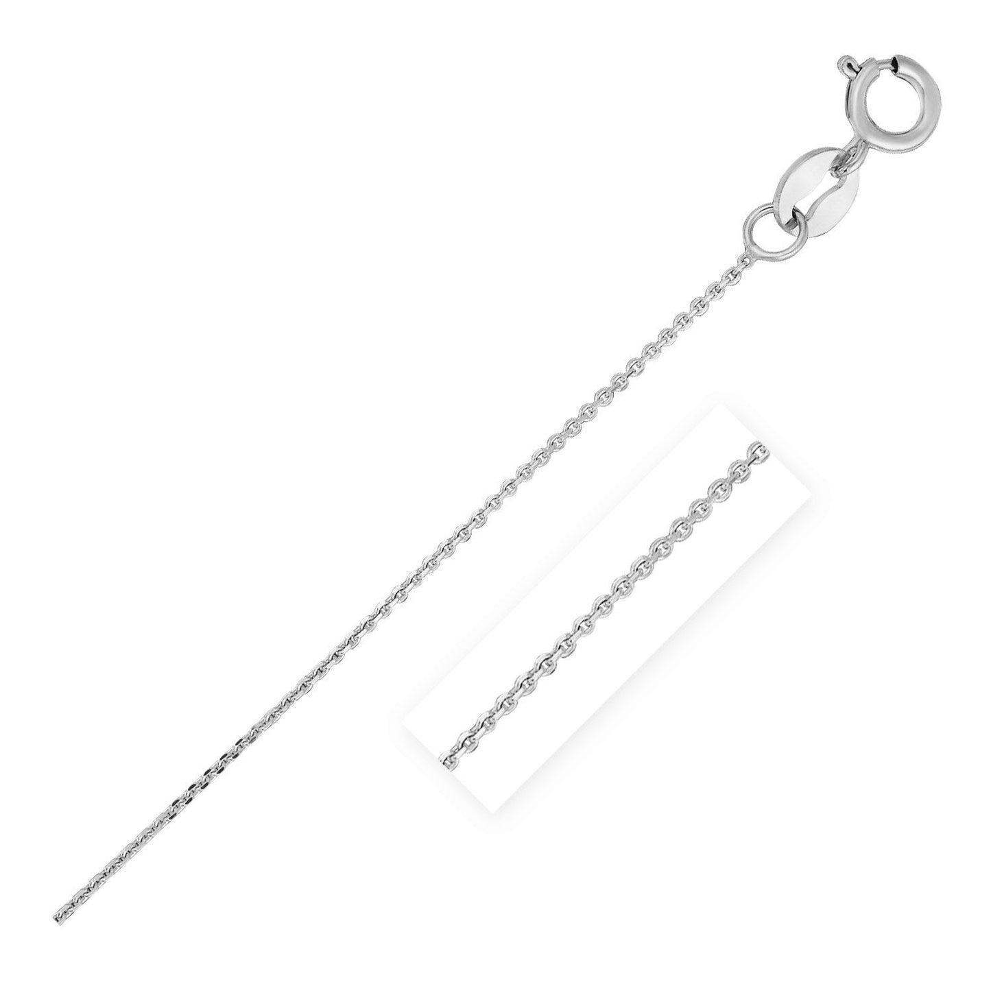 14k white gold diamond-cut cable chain necklace 0.7mm with lobster clasp Bids.com on Tampa Home & Garden Store