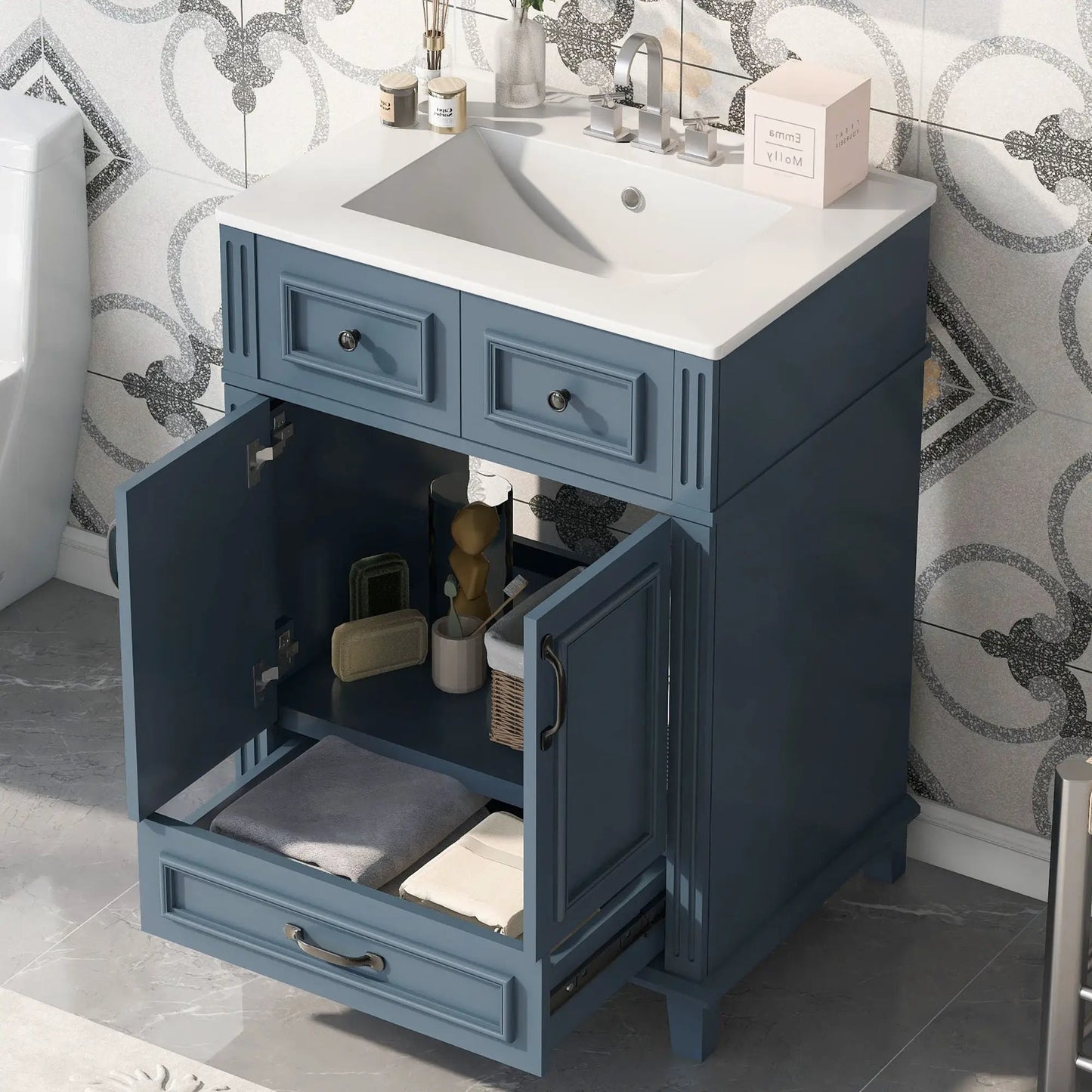 Bathroom Vanity with Sink and Storage Cabinet