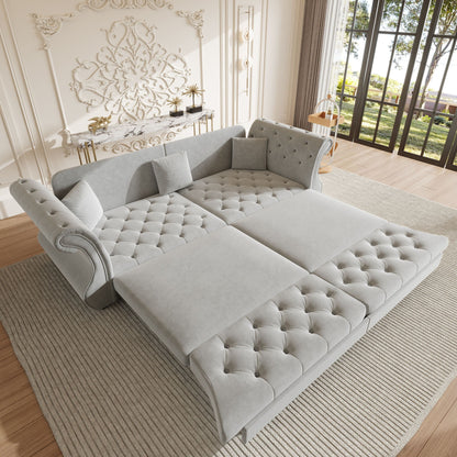 Oversized Chesterfield Sofa and a Pull Out Bed