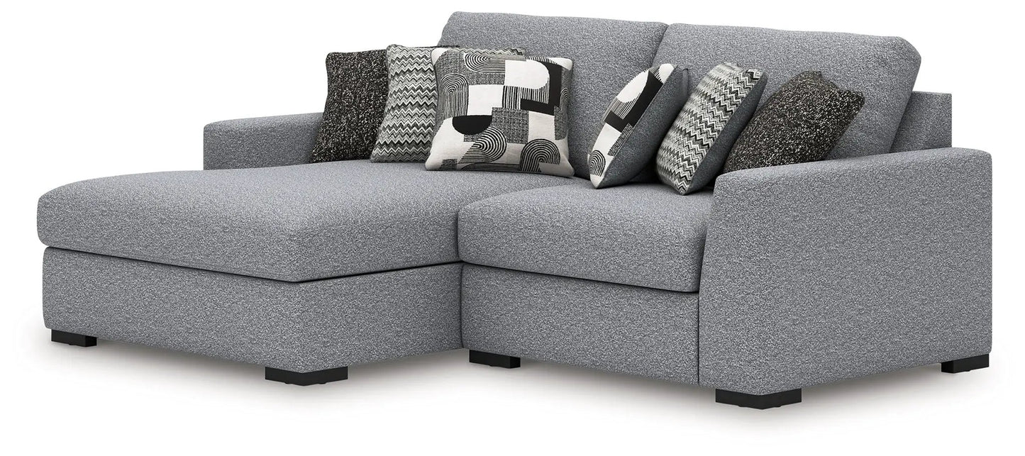 Bealton Sectional sofa in gray fabric with geometric cushions Unique Piece Furniture on Tampa Home & Garden Store