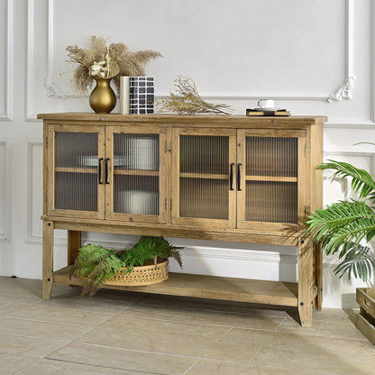 Natural Wood Kitchen Sideboard for Storage