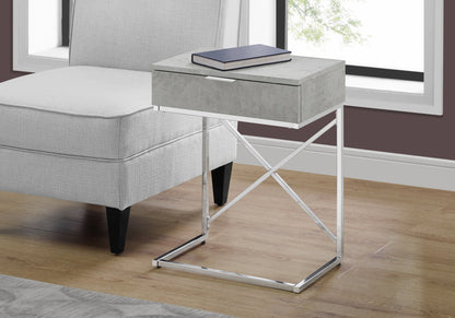 Accent Side Table With Storage Drawer Large Top