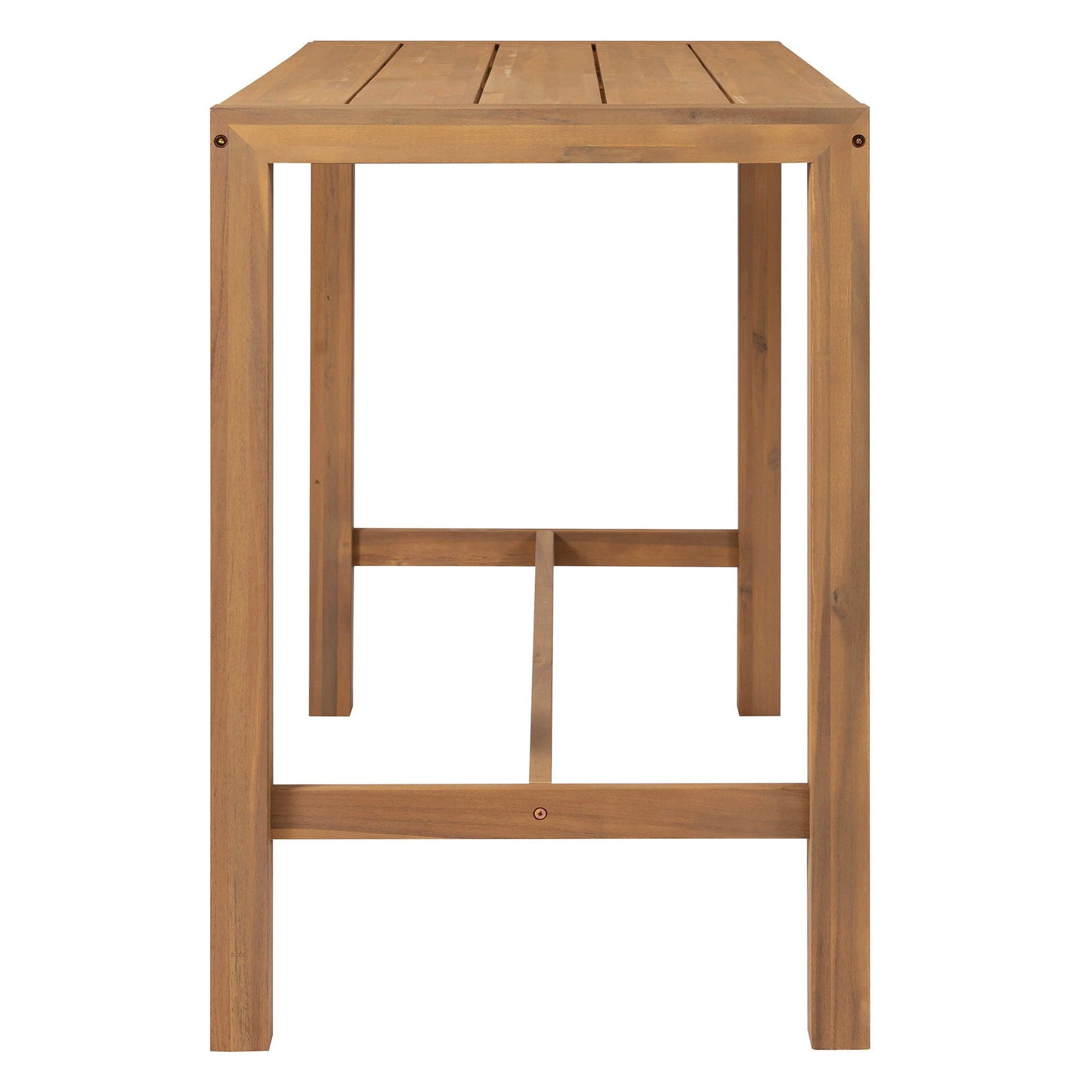 Patio bar table with slatted wood top and sturdy legs HouseOfZazla 5 Piece Outdoor Set on Tampa Home & Garden Store
