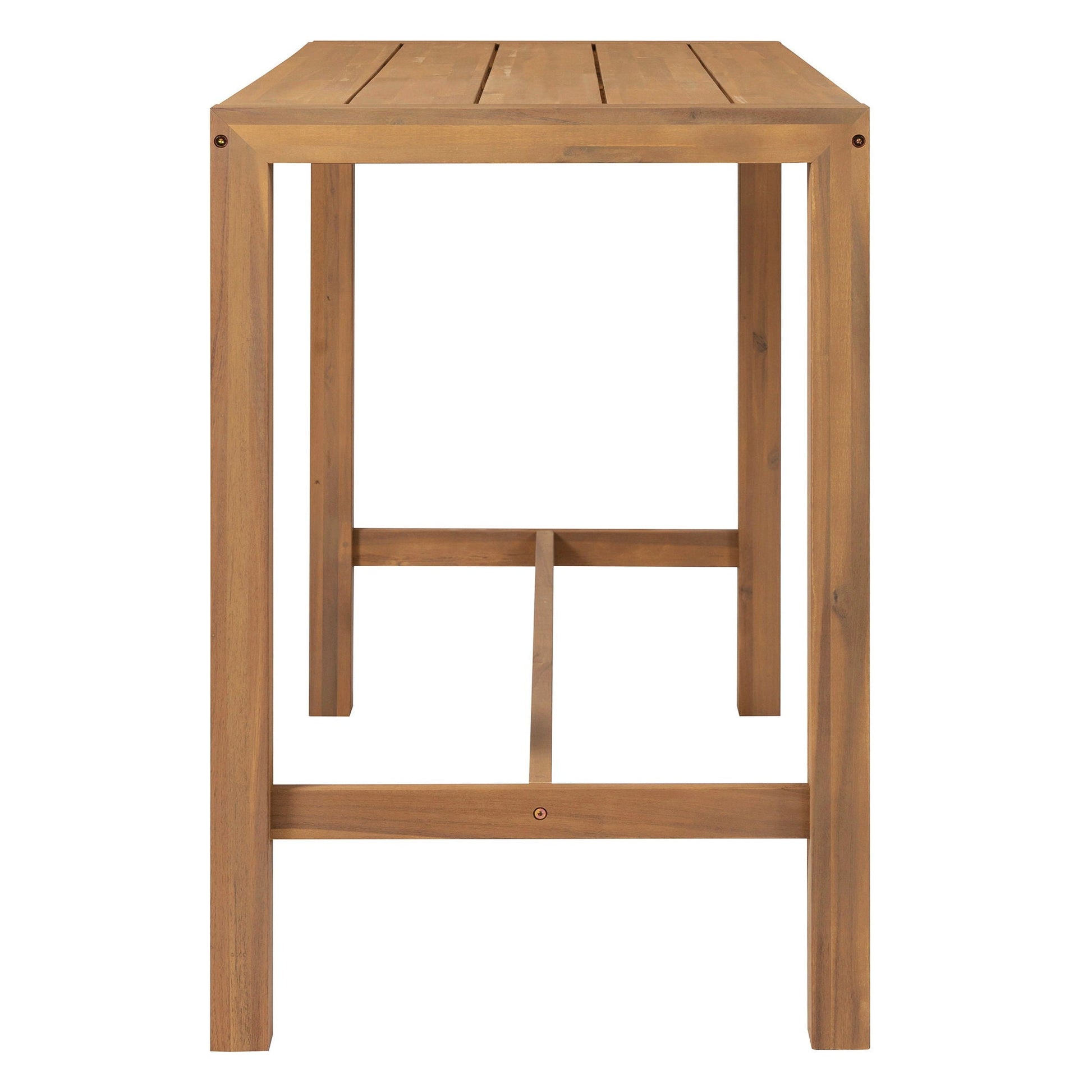Patio bar table with slatted wood top and sturdy legs HouseOfZazla 5 Piece Outdoor Set on Tampa Home & Garden Store