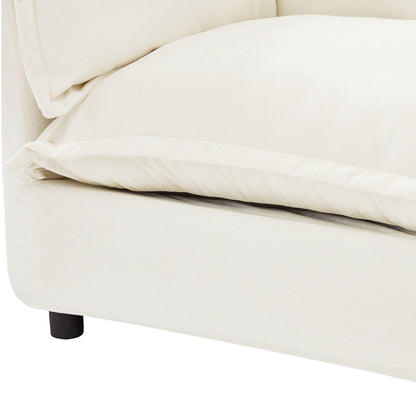 Modern Fabric Armchair with a Movable Ottoman