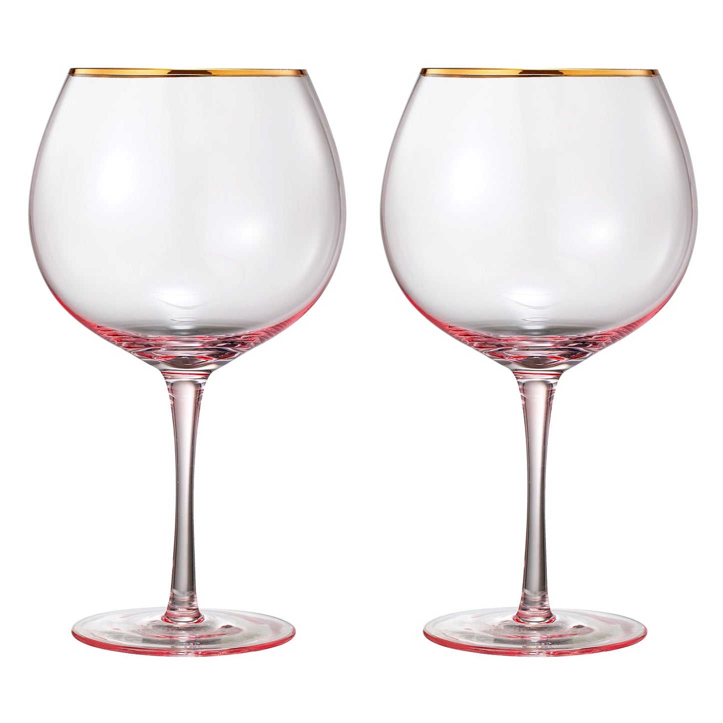 Pink Palazzo Stemmed Wine Glassware Set of Two