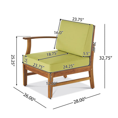 the Perla Acacia Wood Patio Armchair for Outdoors