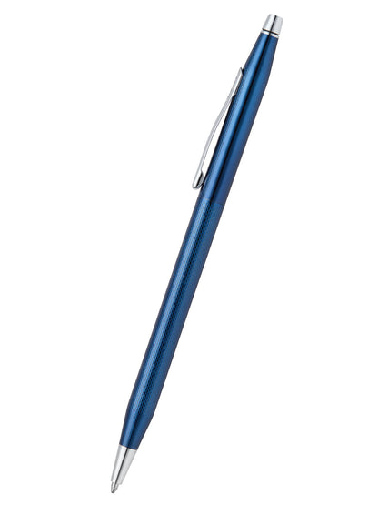 Classic Century Translucent Cobalt Blue Engraved Diamond Pattern Ballpoint Pen by A.T. Cross on Tampa Home & Garden Store