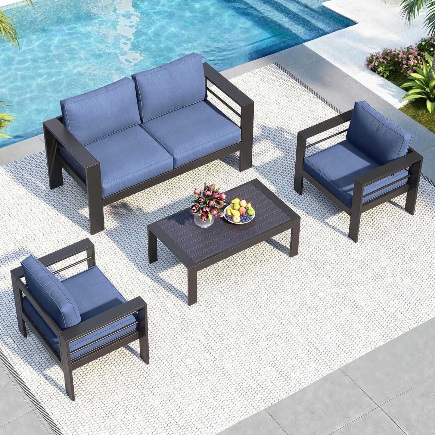 Heavy Duty Patio Set And The Thick Soft Cushions