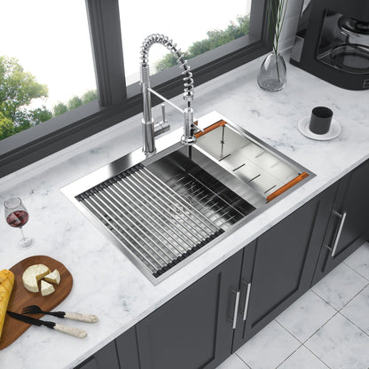 Drop In Kitchen Sink Stainless Steel Workstation