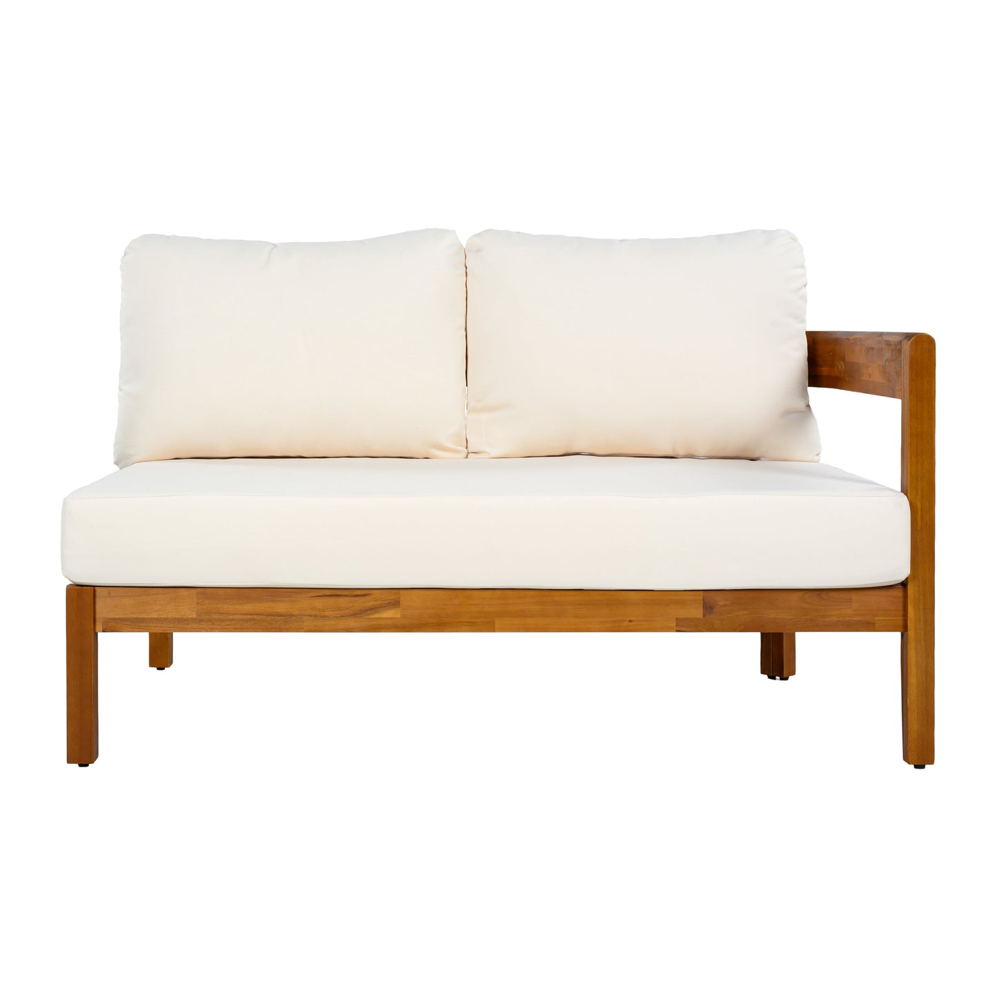 U_Style Acacia solid wood outdoor sofa with cream cushions by HouseOfZazla outdoor furniture set on Tampa Home & Garden Store