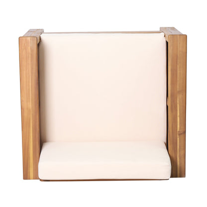 Set of Two Outdoor Acacia Wood Club Chairs