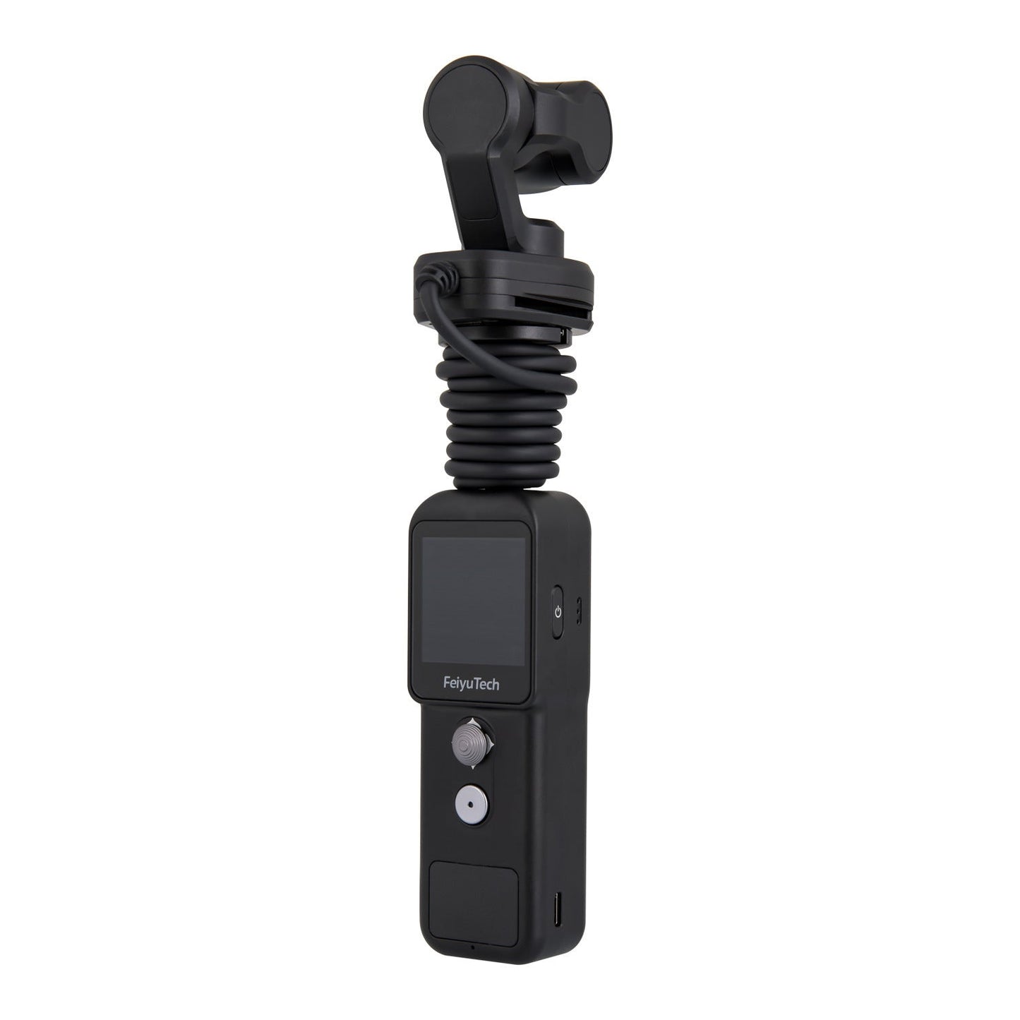 Pocket2S pocket gimbal with FeiyuTech magnetic camera mount, black, coiled handle, 4K stabilizer on Tampa Home & Garden Store