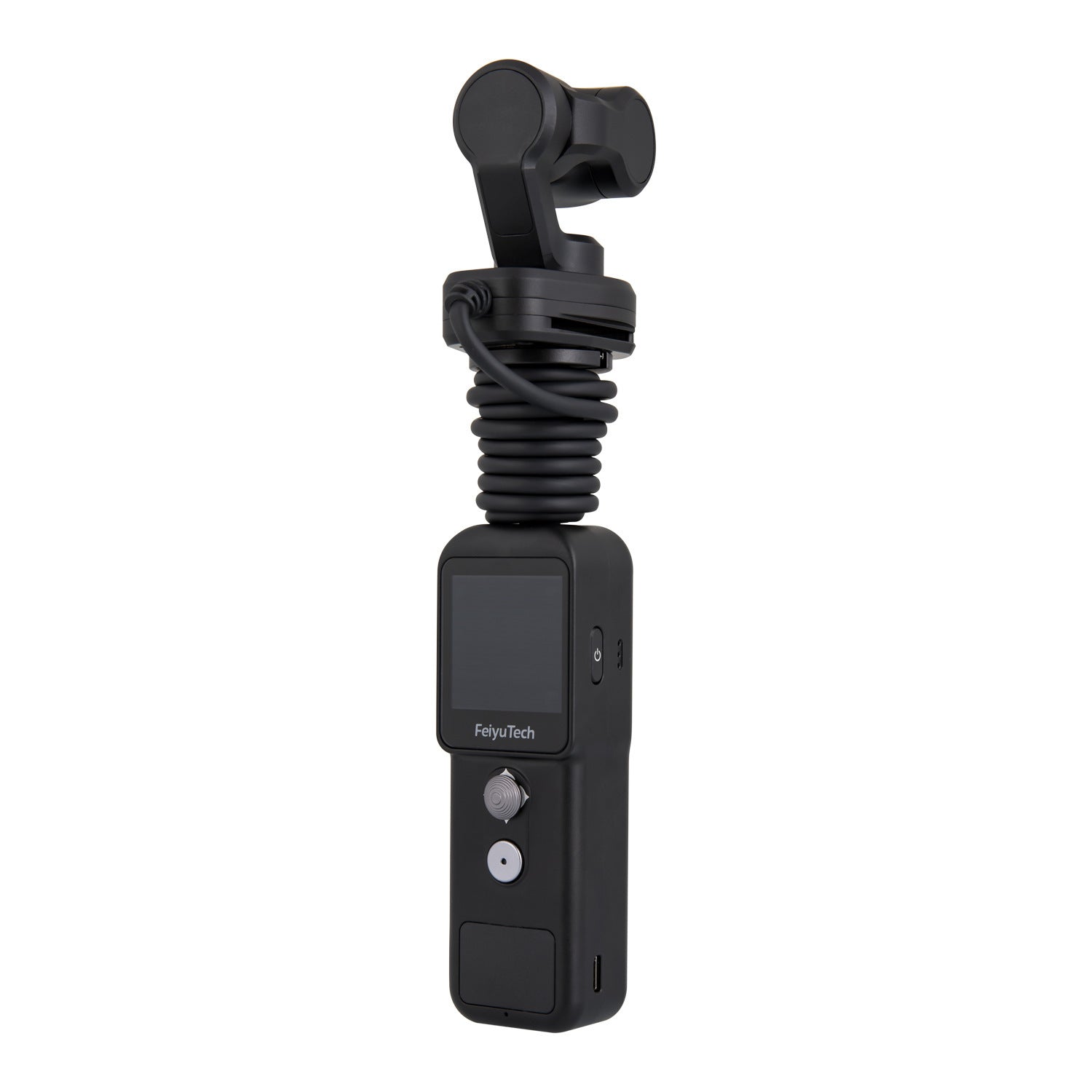 Pocket2S pocket gimbal with FeiyuTech magnetic camera mount, black, coiled handle, 4K stabilizer on Tampa Home & Garden Store