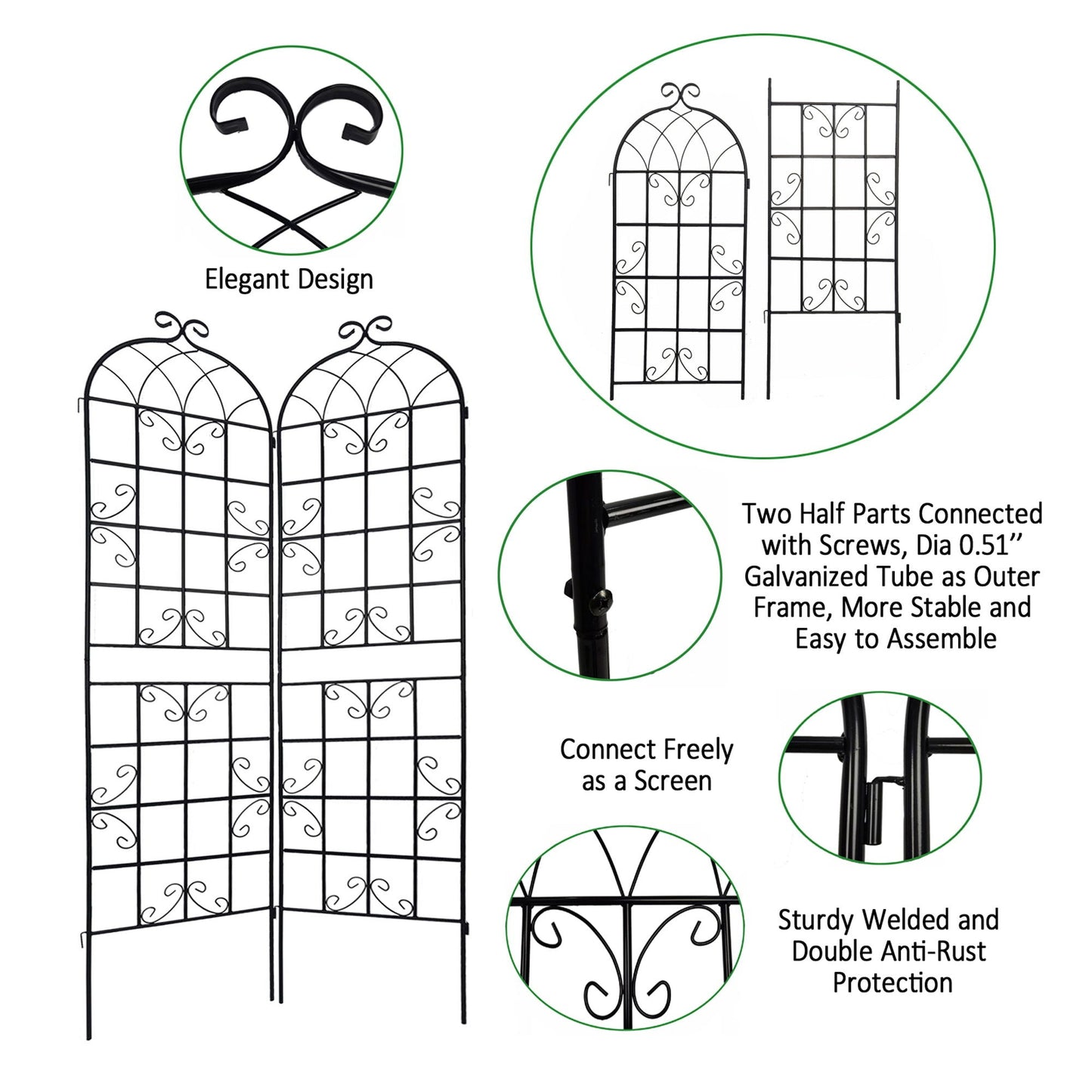 Metal Trellis For Climbing Plants And Vines