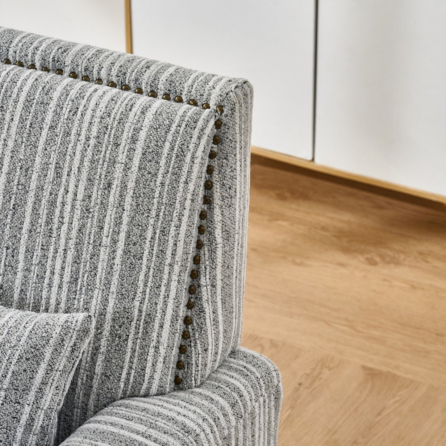 Comfy Upholstered Armchair And Wooden Frame