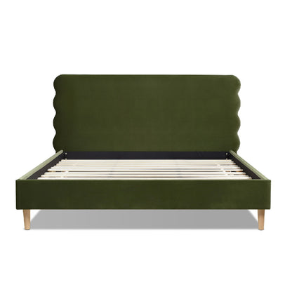 Stockholm Wavy Headboard and Platform Bed