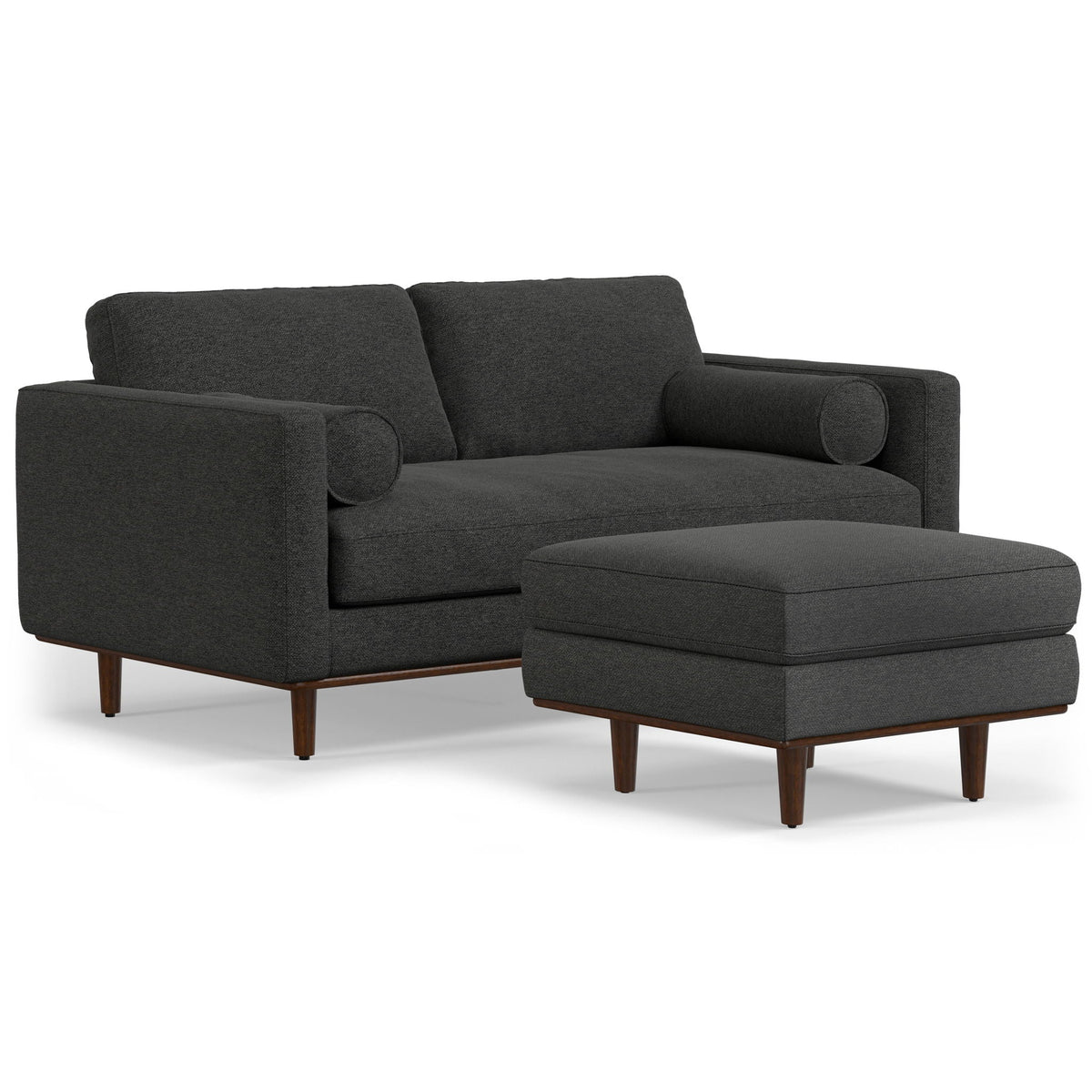 Morrison Brazilian Leather Sofa and Ottoman Set