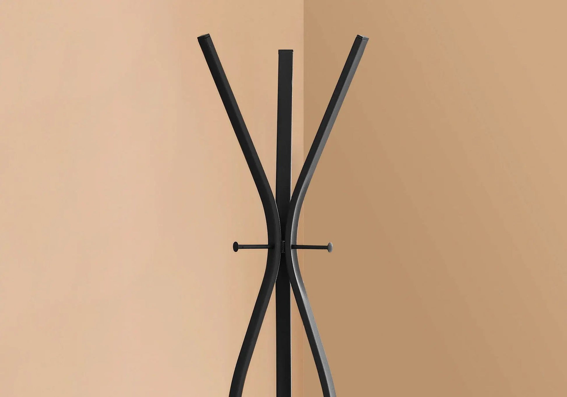 Free Standing Coat Rack 3 Hooks in black metal for entryway Unique Piece Furniture on Tampa Home & Garden Store