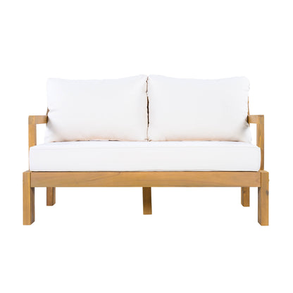 Outdoor 4-Seater Acacia Wood Patio Set for Home