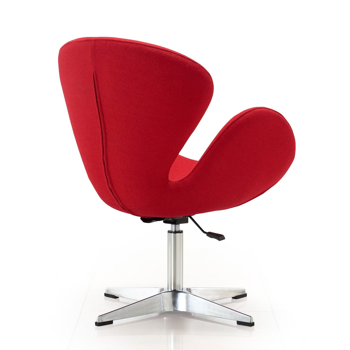 Raspberry swivel lounge chair red velvet upholstery with chrome base 360° rotation HouseOfZazla on Tampa Home & Garden Store