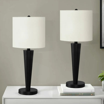 Contemporary Table Lamps with USB Port Set of 2