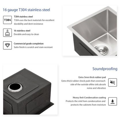 The Deep Single Bowl Undermount Stainless Sink