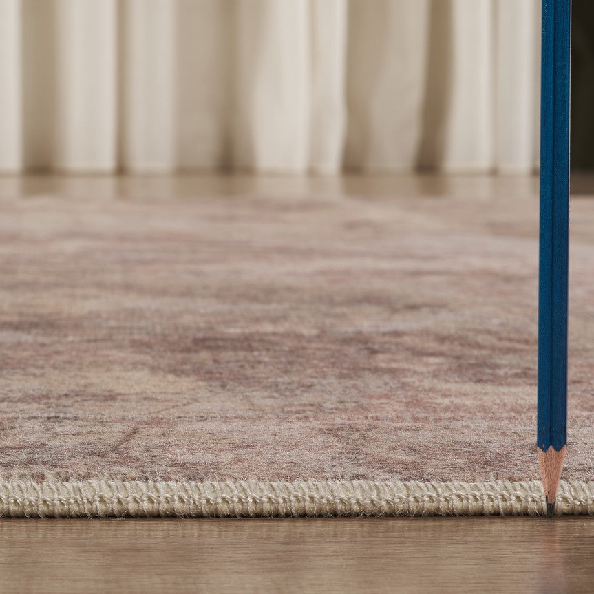 Artistic Collection Abstract Area Rug by HouseOfZazla in beige tones with fringe edge on Tampa Home & Garden Store