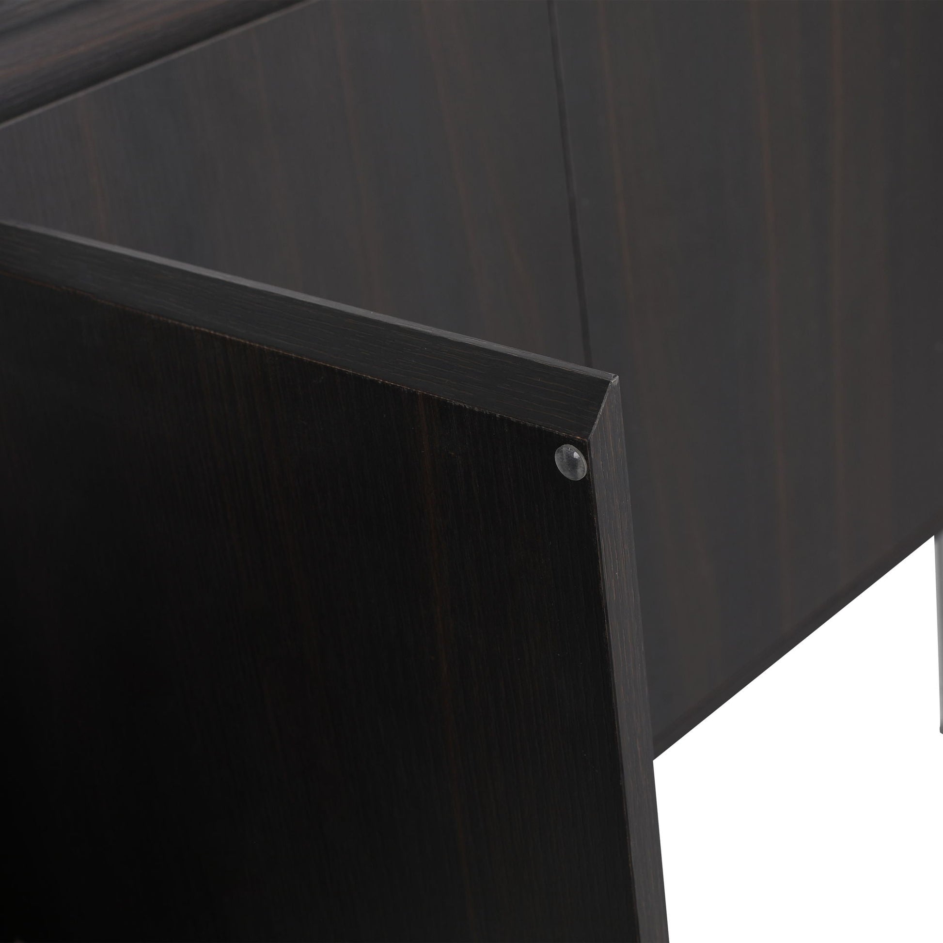 Freestanding bathroom vanity with storage cabinet in dark espresso finish and metal knob on Tampa Home & Garden Store