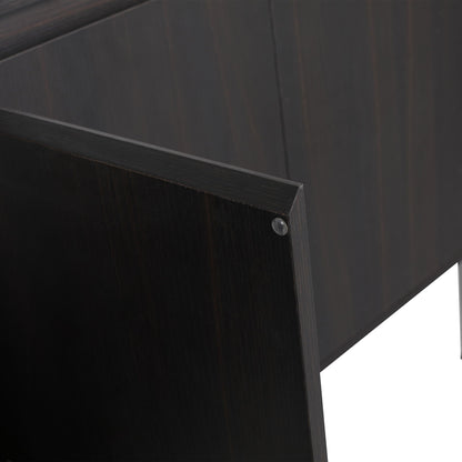 Freestanding bathroom vanity with storage cabinet in dark espresso finish and metal knob on Tampa Home & Garden Store