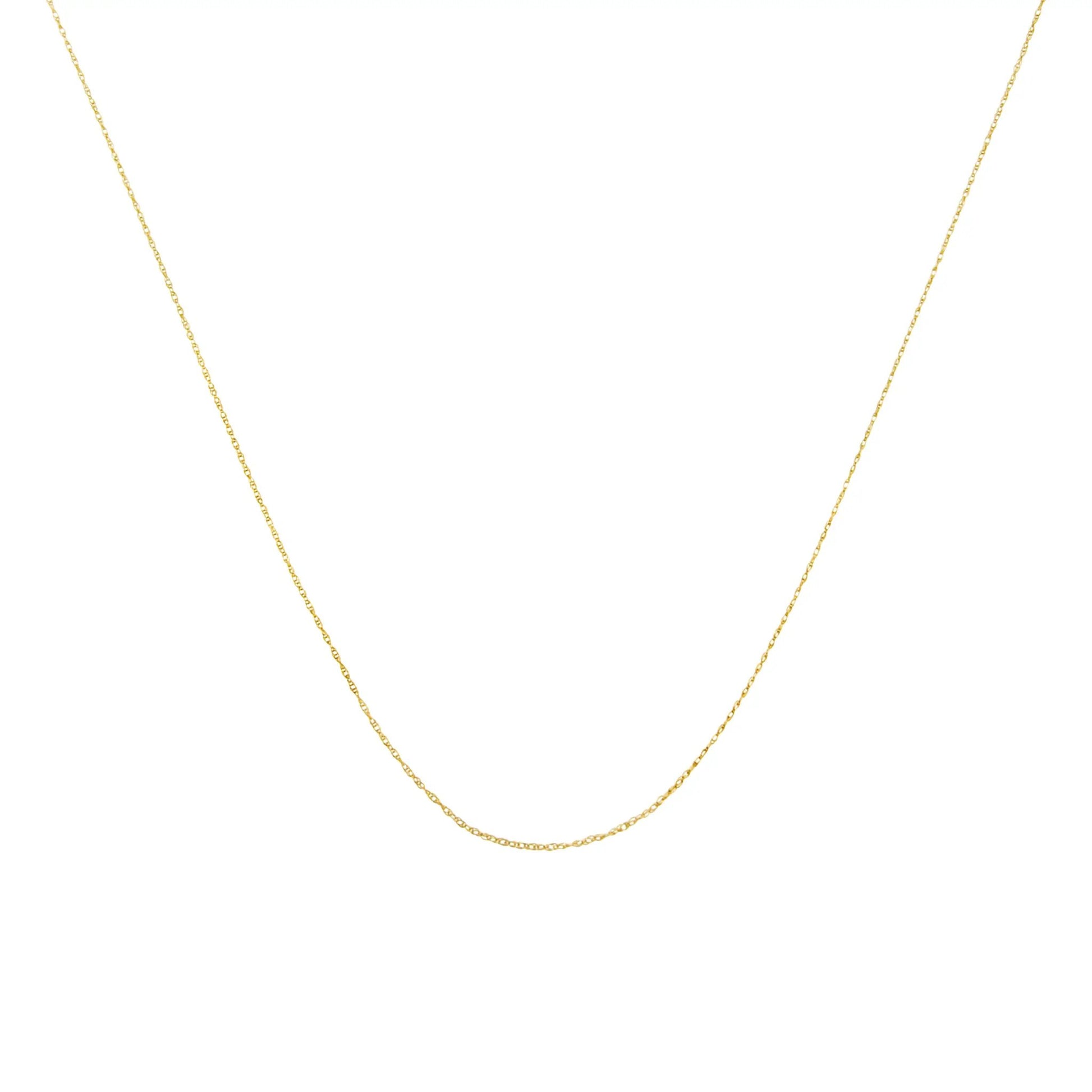 Solid 10K yellow gold 0.5mm slim rope chain necklace, 18in, unisex, Bids.com on Tampa Home & Garden Store