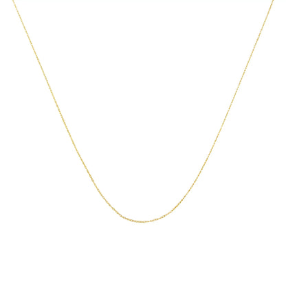 Solid 10K yellow gold 0.5mm slim rope chain necklace, 18in, unisex, Bids.com on Tampa Home & Garden Store