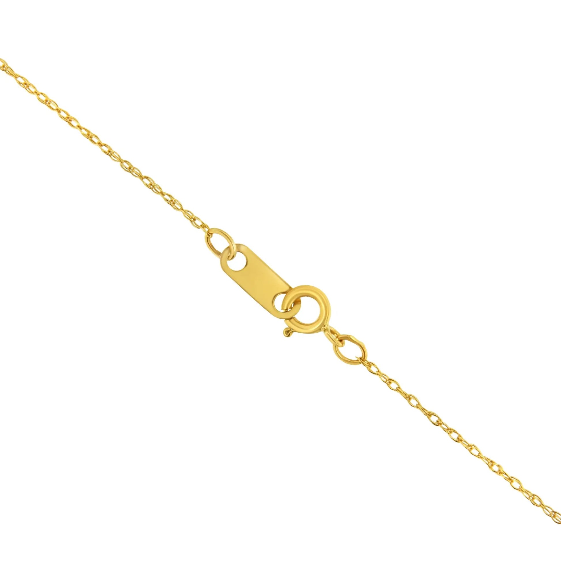 Solid 10K yellow gold rope chain necklace, 0.5mm slim, unisex, 18-inch length on Tampa Home & Garden Store