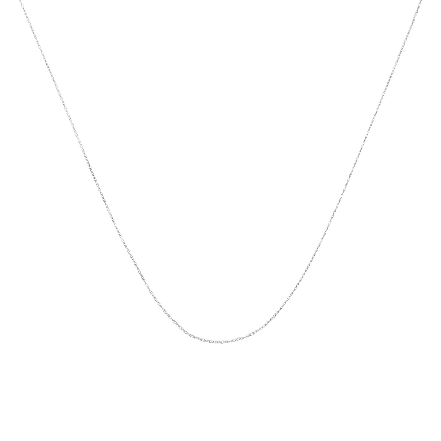 Rope chain necklace, silver-tone 0.5mm slim unisex, 18in length on Tampa Home & Garden Store