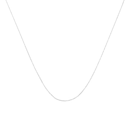 Rope chain necklace, silver-tone 0.5mm slim unisex, 18in length on Tampa Home & Garden Store