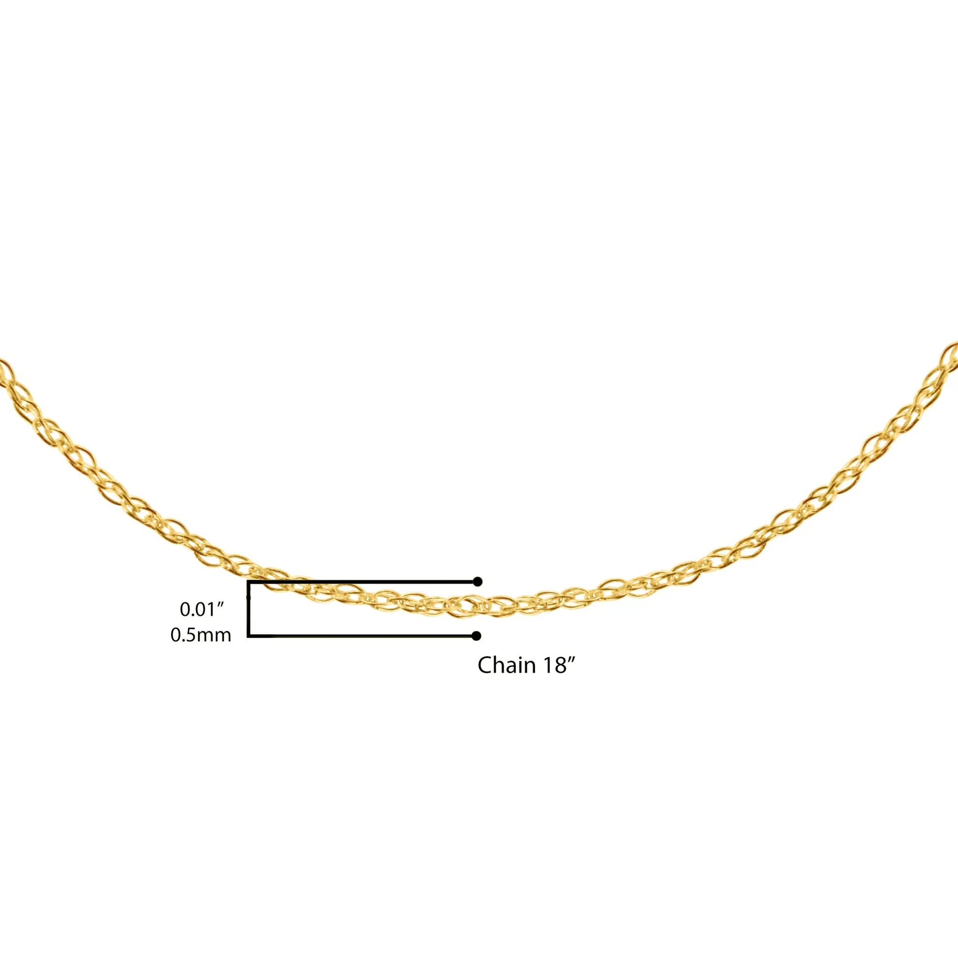 Solid 10K yellow gold 0.5mm slim unisex 18in rope chain necklace by Bids.com on Tampa Home & Garden Store
